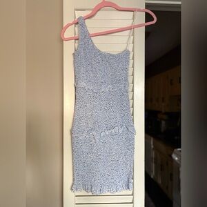 Princess Polly Light Blue One Shoulder Dress